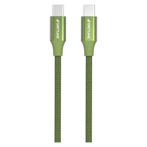 Braided USB-C to USB-C Cable Green - 1 meter