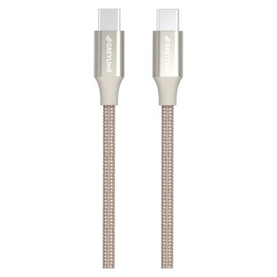 Braided USB-C to USB-C Cable Beige - 2 meter