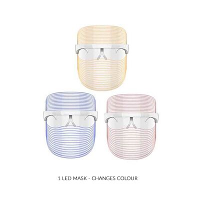 Máscara LED inalámbrica de 3 colores
