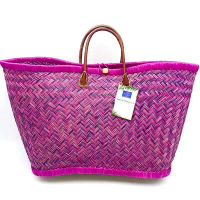 Basket from Madagascar - fuchsia