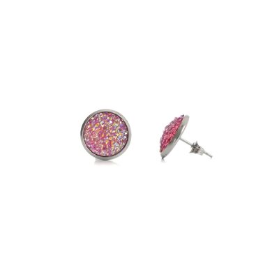 Seireeni earrings, pink 12 mm