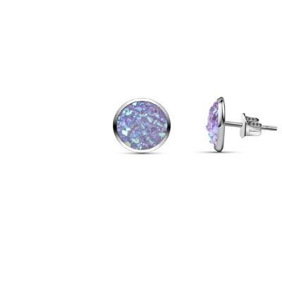 Seireeni earrings, lilac 8 mm
