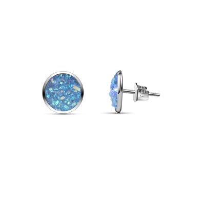 Seireeni earrings, blue 8 mm