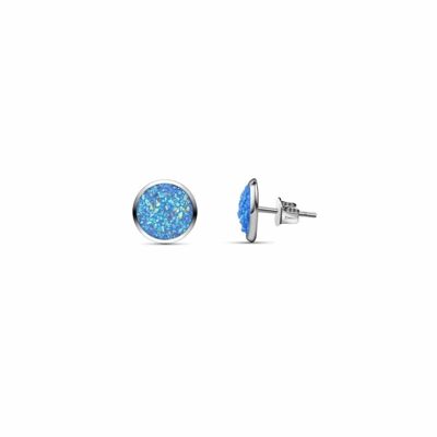 Seireeni earrings, blue 12 mm