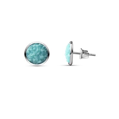 Seireeni earrings, ice blue 8 mm