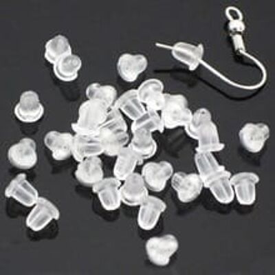 Earring background, silicone (8 pairs)