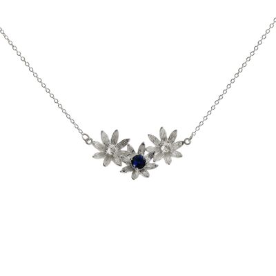 Daalia necklace, blue stone