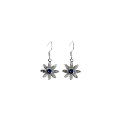 Daalia earrings, blue large stone