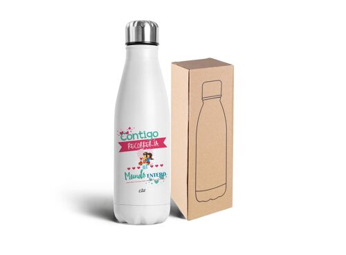 Botella Acero inoxidable 750ml – Contigo recorrería el mundo