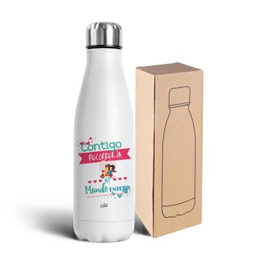 Stainless steel bottle 750ml - With you I would travel the world