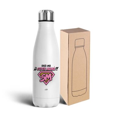 750 ml Edelstahlflasche – Du bist eine Supermama