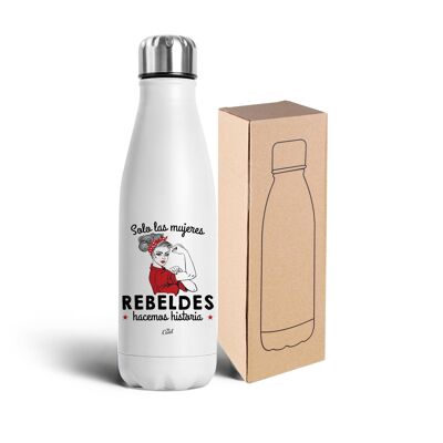 750 ml Edelstahlflasche – Nur rebellische Frauen_BTP300_