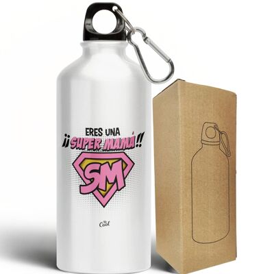 Aluminiumflasche 500ml - Du bist eine super Mama