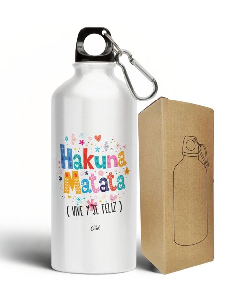 Botella Aluminio 500ml – Hakuna matata vive y se feliz