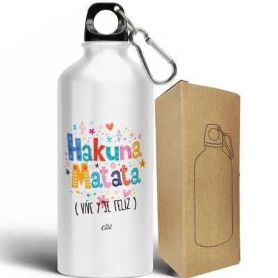 Bottiglia in alluminio da 500 ml – Hakuna Matata vivi e sii felice