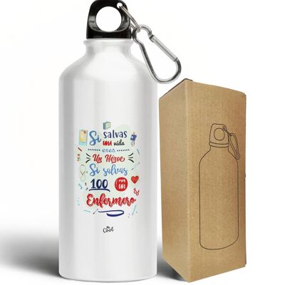 500-ml-Aluminiumflasche – Wenn Sie ein Leben retten, sind Sie ein Held