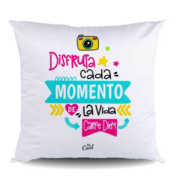 Coussin Canvas – Profitez de chaque instant de la vie, carpe diem