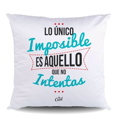 Canvas Cushion - The only impossible thing is what you don't try