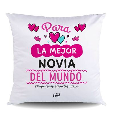 Canvas Cushion – For the best girlfriend in the world, I love you