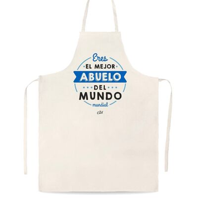 Linen type apron - You are the best grandfather in the world