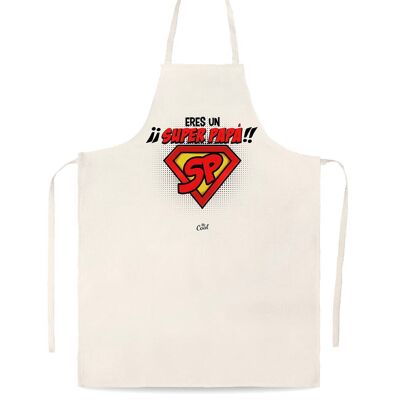 Linen type apron - You are a super dad
