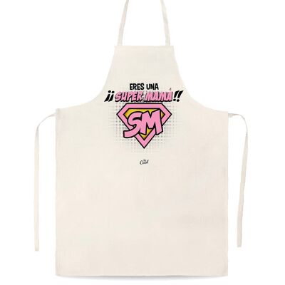 Linen type apron - You are a super mom