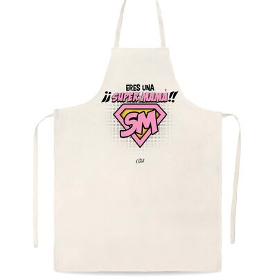Linen type apron - You are a super mom