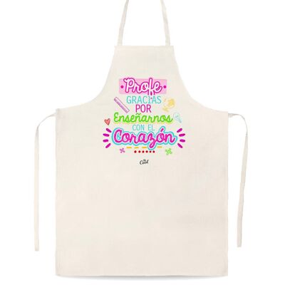 Linen type apron - Teacher thanks for teaching us