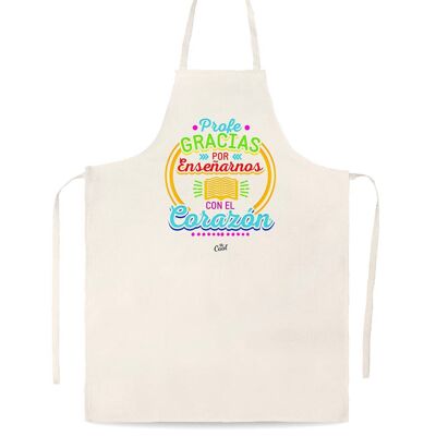 Linen type apron - Teacher thanks for teaching us