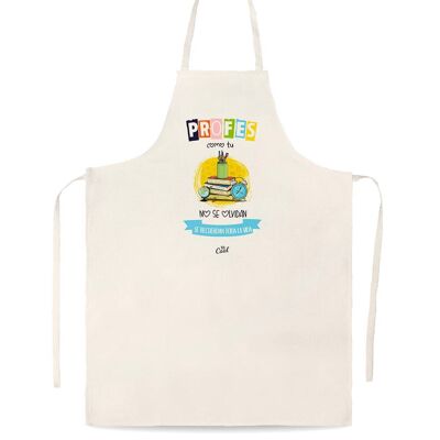 Linen type apron - Teachers like you don't forget