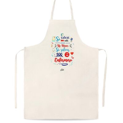 Linen type apron - If you save a life you are a hero