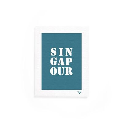 Affiche "Singapour" bleue