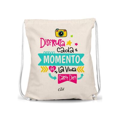 Drawstring Bag – Enjoy every moment of life, carpe diem