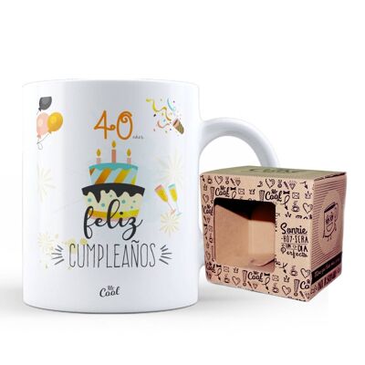 Taza – 40 años Feliz cumpleaños