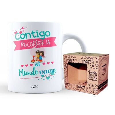 Taza – Contigo recorrería el mundo entero