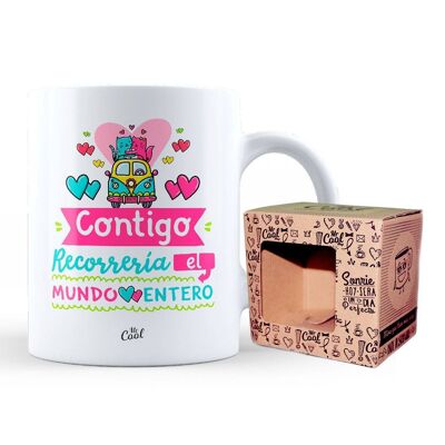 Mug – With you I would travel the whole world v2