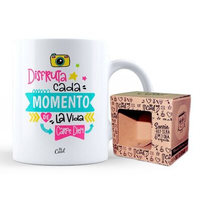 Taza – Disfruta cada momento de la vida, Carpe Diem