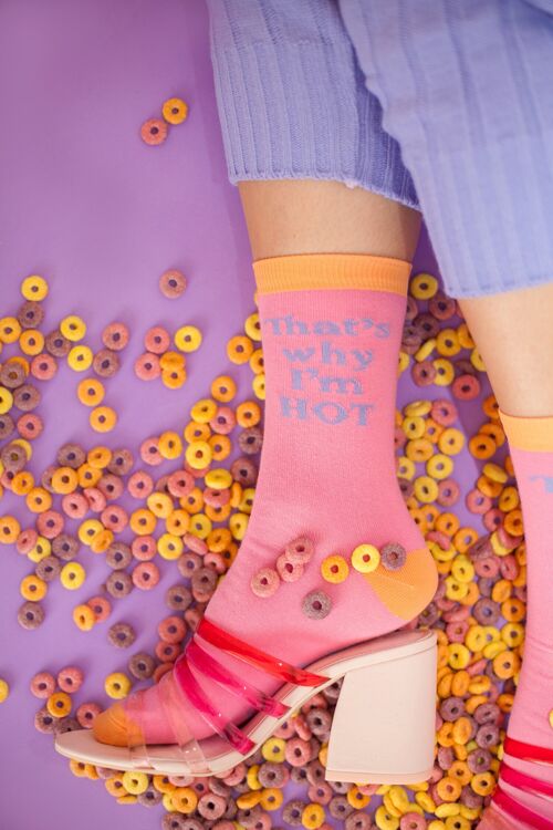 Pink hot socks