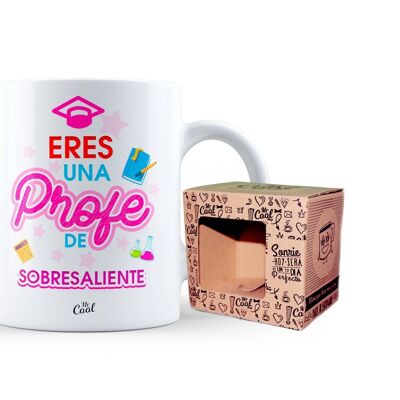 Taza – Eres una profe de sobresaliente – mujer v2