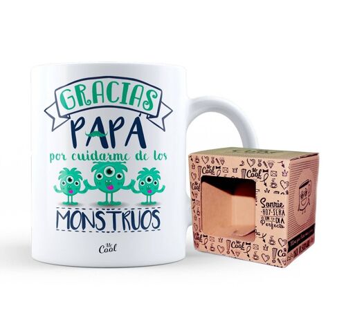 Taza – Gracias papa por cuidarme de los mostruos