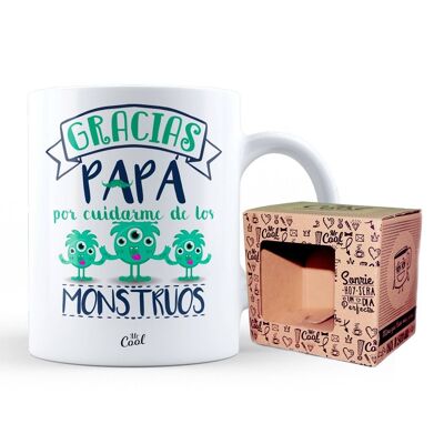 Taza – Gracias papa por cuidarme de los mostruos