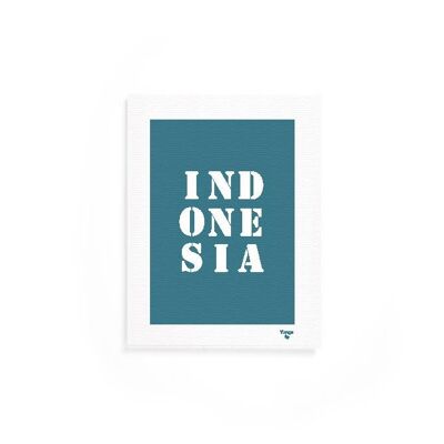 Affiche "Indonésie" bleue