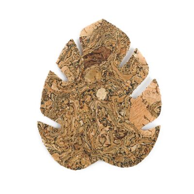 100% cork | NATTURA | Set 2 Placemat Round Leaf format