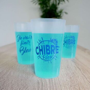 Verre Réutilisable Chibre Bleu 4