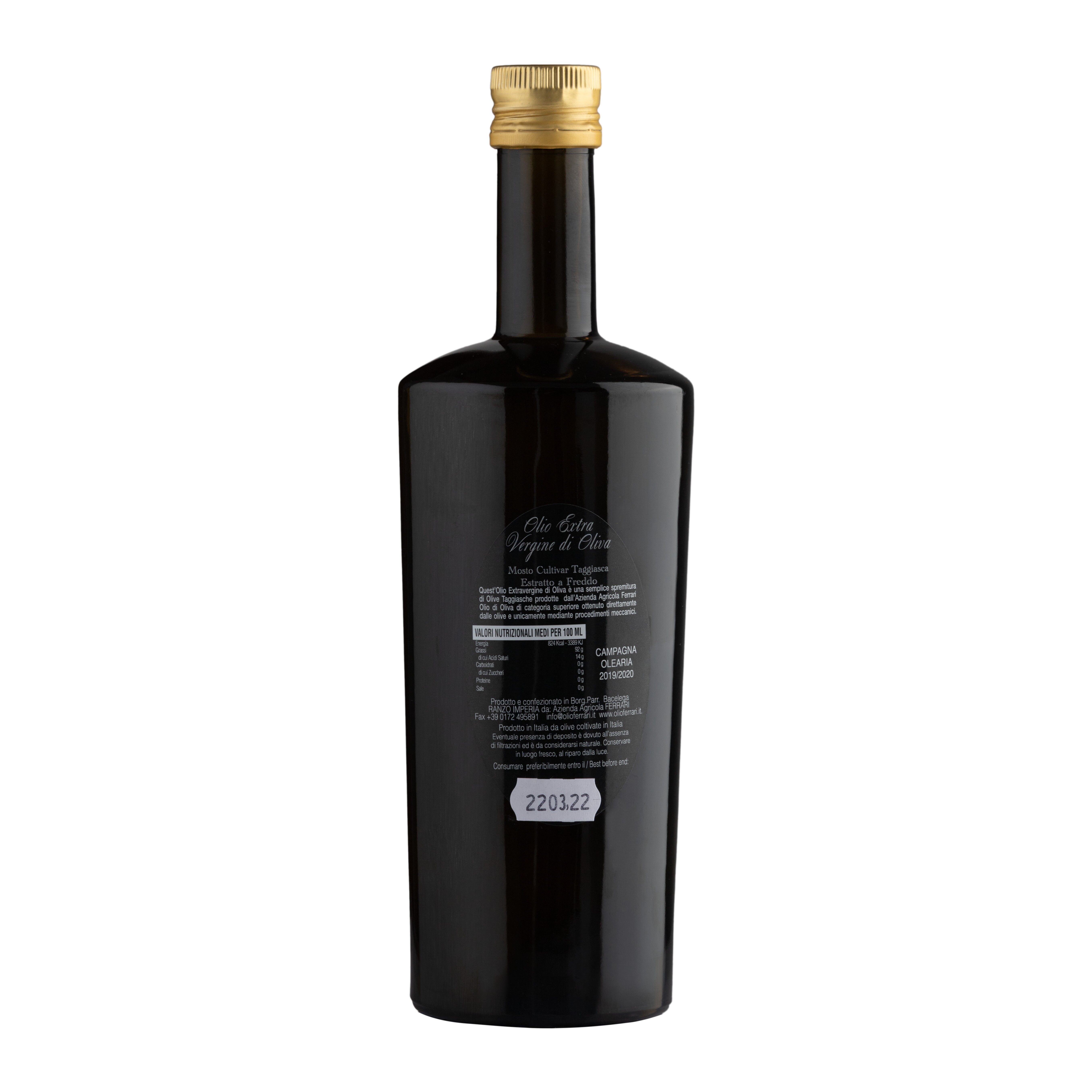 Olio Ligure Extravergine di oliva 100% Italiano 0,75 l