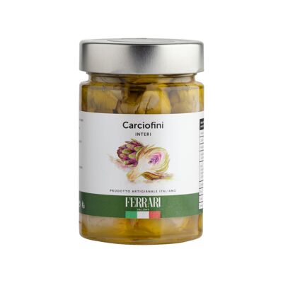 Artichauts entiers à l'huile d'olive extra vierge 370 g