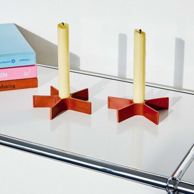 DIY Candle Holder Kit, Craft Kit Made in London, Unique Gift Idea - Red