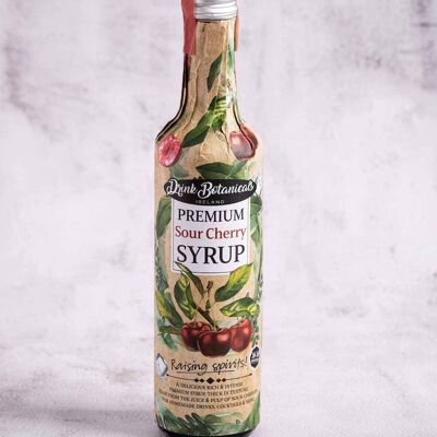 Premium Sour Cherry Syrup 500ml - Drink Botanicals Ireland - Cocktail Mixer - cocktail syrups Ireland - natural syrups - cocktail ingredients sour cherry