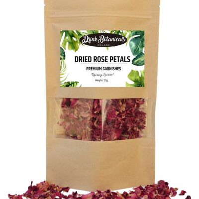 Dried Rose Petals - Rose Confetti - Drink Botanicals Ireland