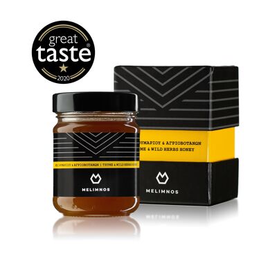 Greek Honey from wild herbs & thyme in Luxurious Gift Box,  250g